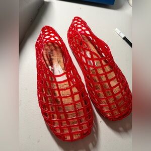 Red Jelly Flats – Size EU 38